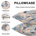 thumbnail image 5 of Lumbar Pillow Covers 20x12 Inch Set of 2, Ombre Blue Brown Waterproof Outdoor Pillow Covers, Summer Abstract Coastal Ocean Beach Wave Decorative Cushion Pillowcases for Couch, Sofa, Bed, Patio, 5 of 9