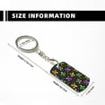 thumbnail image 3 of Uemuo Mardi Gras Carnival4 Pattern Rectangular Metal Keychain - Durable, Stylish, and Personalized Key Ring for Men and Women,Engraved Keychain,Gift Slim Sturdy Keychain, 3 of 7
