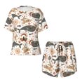 thumbnail image 4 of Qekee Ramadan Whale Women's Pajama Set Short Sleeve Sleepwear Summer Home Wear with Pockets Soft Short Sleeve Shirt - Ramadan Whale, 4 of 9