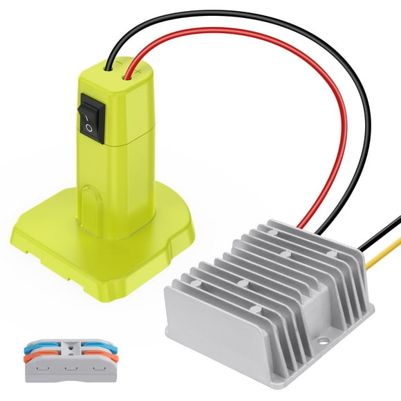 Convertidor de voltaje KOEZEOI de 18 V a 12 V para batería Ryobi de 18 V