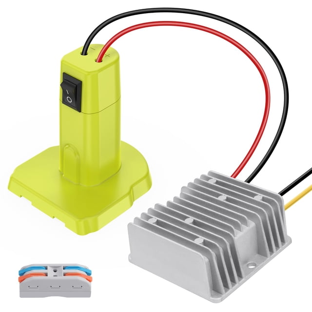Convertidor de voltaje KOEZEOI de 18 V a 12 V para batería Ryobi de 18 V