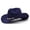 Navy, variant on HNMKIU Kids Straw Hat Western Cowboy Style Solid Color Fedora for Boys Girls Daily Casual Beach Sun Protection