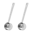thumbnail image 1 of Kitchen Cuchara dosificadora de 30 ml y 2 cucharadas para café, nutracéuticos y proteínas en polvo, acero inoxidable, juego de 2, 1 of 5