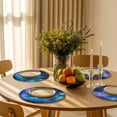 thumbnail image 5 of Blue Purple Galaxy Round Table Placemats set of 4, Universe Space Washable Woven Place Mats for Dining Tables Kitchen Party Decor,Heat Proof, 13in,, 5 of 8
