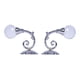 thumbnail image 2 of Ganchos para sujetar cortinas de pared plateadas, ganchos para sujetar cortinas de cristal y metal, 2 of 6