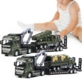 thumbnail image 4 of 1/50 Scale Trailer Model With Truck Figure Educational Pull Back Function Trailer Missiles Vehicle Model Toy For Student, 4 of 5