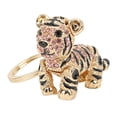 thumbnail image 1 of Tiger Keychain, Shiny Rhinestones Small Tiger Keyring Charm Pendant For Key Chain Bag Purse Backpack Handbag, 1 of 8