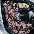 thumbnail image 3 of Xixirimido Pink Heart Roses Sugar Skull Sweat Towel Car Seat Cover for Gym Workout Athletic Running Towel for Outdoor Sports Universal Auto Front Seat Protector for Trucks, SUV, 2Pack, 3 of 8