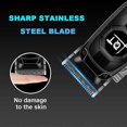 thumbnail image 5 of Cortapelos inalámbrico profesional para hombre con pantalla LED, resistente al agua y cuchillas de precisión, color negro., 5 of 5