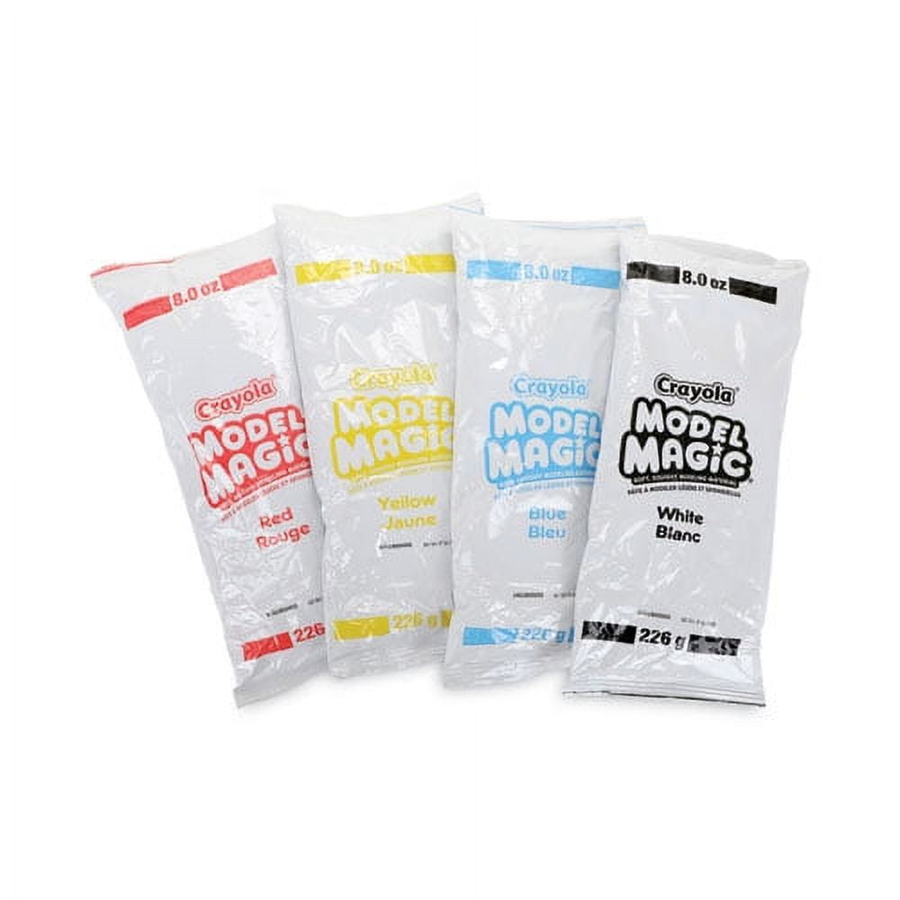 Model Magic Modeling Compound, 8 Oz Packs, 4 Packs, Blue, Red, White, Yellow, 2 Lbs | Bundle of 2