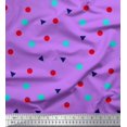 thumbnail image 1 of Soimoi Cotton Poplin Fabric Square,Dot & Triangle Geometric Print Fabric by Yard 56 Inch Wide, 1 of 3