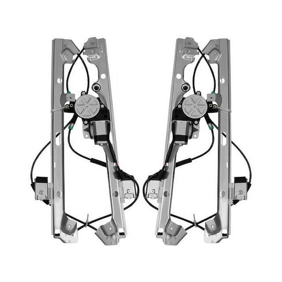 Front Power Window Regulator and Motor Assembly 2 - Compatible with 2001 - 2006 GMC Sierra 2500 HD 2002 2003 2004 2005