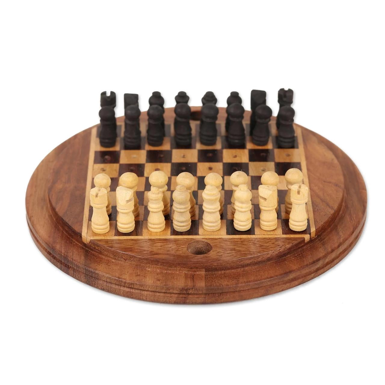 SONAKSHI CREATION Mini Chess Set Portable Wooden