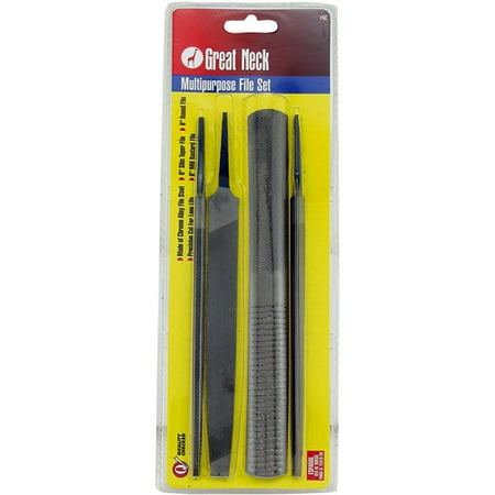 Great Neck Saw F4C 4-Piece Multi-Purpose File Set