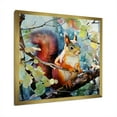 thumbnail image 2 of Designart "Summer's Curious Squirrel III" Animals Framed Wall Art Decor - Modern Brown Squirrel Entryway Framed Wall Art Print, 2 of 6