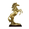 thumbnail image 3 of Estatua de caballo de pie, adorno de caballo rugiente, arte de 18,7'', estatua de animal grande para Dorado, 3 of 9