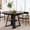 Black-2, variant on Extendable Round Dining Table for 4-6, Modern Kitchen Oval Dining Table with Removable Leaves for Living Room, Walnut