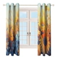 thumbnail image 3 of Sunflower Window Curtain Panels Grommet Blackout Curtains Blackout Curtains for Living Room, 3 of 7