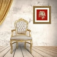 thumbnail image 3 of Vision Studio 26x26 Gold Ornate Wood Framed with Double Matting Museum Art Print Titled - Small Coral on Red IV, 3 of 4