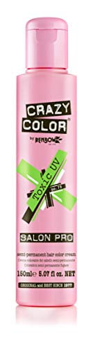 Crazy Color Semi Permanent Hair Color Cream, 150ML (Toxic)