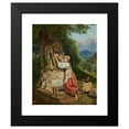 thumbnail image 2 of Ferdinand Georg Waldmüller 15x18 Black Modern Framed Museum Art Print Titled - A Girl Decorates the Mother of God with a Rose (1836), 2 of 5