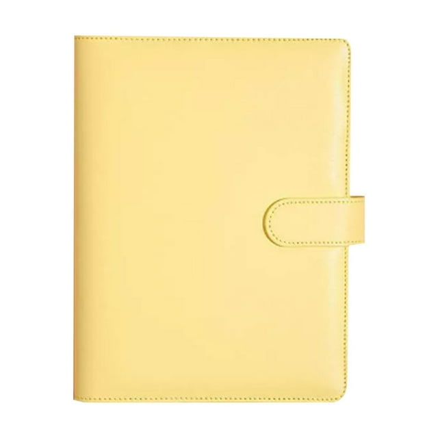 FENGGHAO Portable Loose Leaf Notebook Cover Multi Functional Leather Card Holder Planner Case for Business Commute Travel