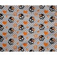 thumbnail image 4 of oneOone Polyester Lycra Orange Fabric Skull Sewing Material Print Fabric By The Yard 56 Inch Wide, 4 of 4