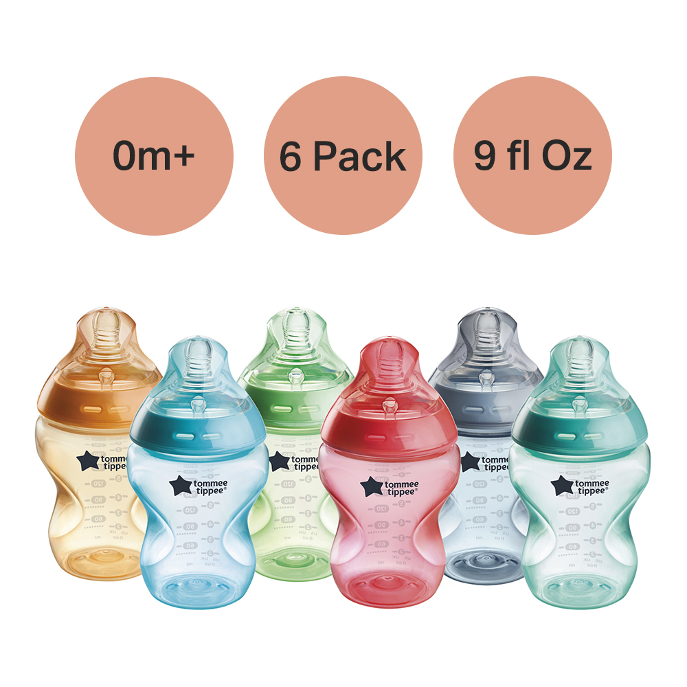 Tommee Tippee Natural Start Baby Bottles, 9 oz, 6-Pack