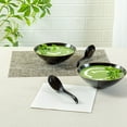 thumbnail image 3 of Chef 101 Black Plastic Asian Soup Spoon - 6 1/2" x 1 3/4" x 3 1/4" - 1000 count box, 3 of 10