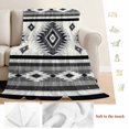 thumbnail image 5 of Gray Boho Blanket Soft Cozy Warm Throw Blanket for Couch, Plush Fuzzy Flannel Fleece Blankets for Sofa, Southwestern Ethnic Aztec Retro Geometric Bed Blankets Lightweight Gifts for Women, 50"x60", 5 of 9