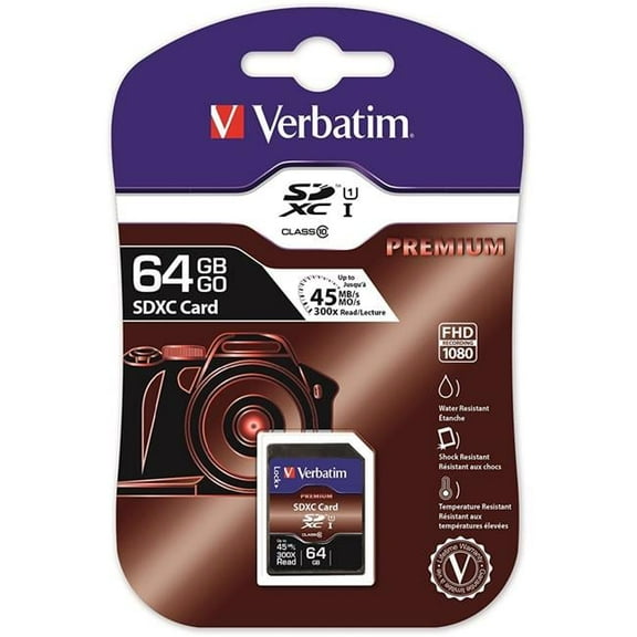 Verbatim 64GB Premium SDXC Memory Card