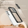 thumbnail image 6 of for Samsung Galaxy S23 FE Case, Stylish Slim Crystal Clear PC Back + TPU Silicone Case with Sliding Camera Cover Anti-fingerprint Shockproof Phone Cases for Samsung Galaxy S23 FE, Black, 6 of 6