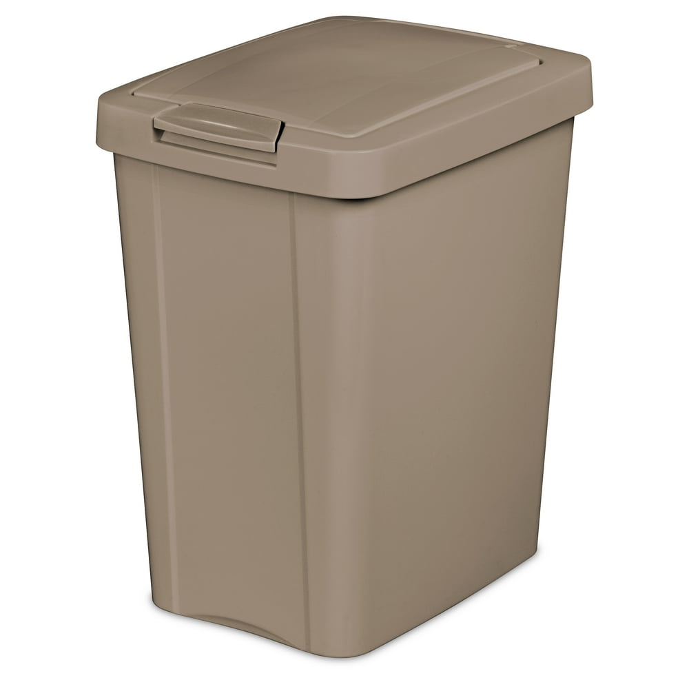 Sterilite 7.5 Gal. TouchTop™ Wastebasket Taupe Splash