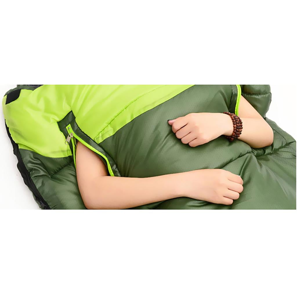 Axioma Waterproof Camping Warm Hollow Cotton Splicing Sleeping Bag Green Right Army Green Right