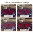thumbnail image 7 of ODIKA 5'x7' Ultra-Soft Area Rug, Horror Dark Crimson Bat Design Gothic Floral with Ornamental Scrollwork Washable, Bare feet friendly, Silk-Touch for Bedroom Home office, 7 of 7