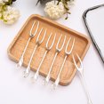 thumbnail image 3 of Cake Fork, Stainless Steel Serving Bar Dessert Spoon with Swan Holder Household Tableware (Silver), 3 of 5