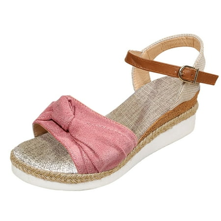 

Women s Roman Fashion Solid Ladies Shoes Buckle Wedges Casual Sandals Strap Women s Sandals Recovery Sandals Women Running Snakeskin Sandals for Women Size 5 Womens High Heel Sandals Women s on