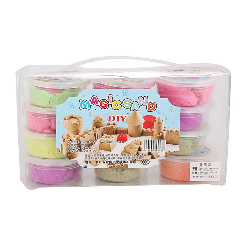 12 Color Magic Sand Toy Space Moon Sand Each Box With Mold Play House