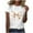 White, variant on QUNYINEY Short Sleeve Shirts for Women Pullover Crew Neck Casual Easter Tops Loose Funny Spring Tops for Women