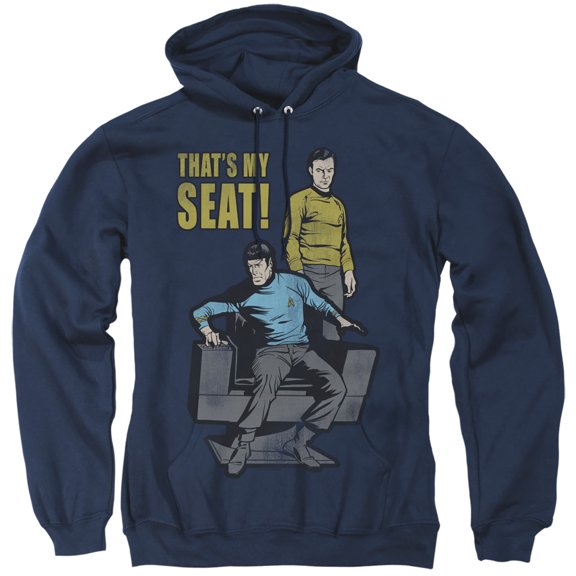 Star Trek My Seat Adult Pullover Hoodie Sweatshirt Royal Blue