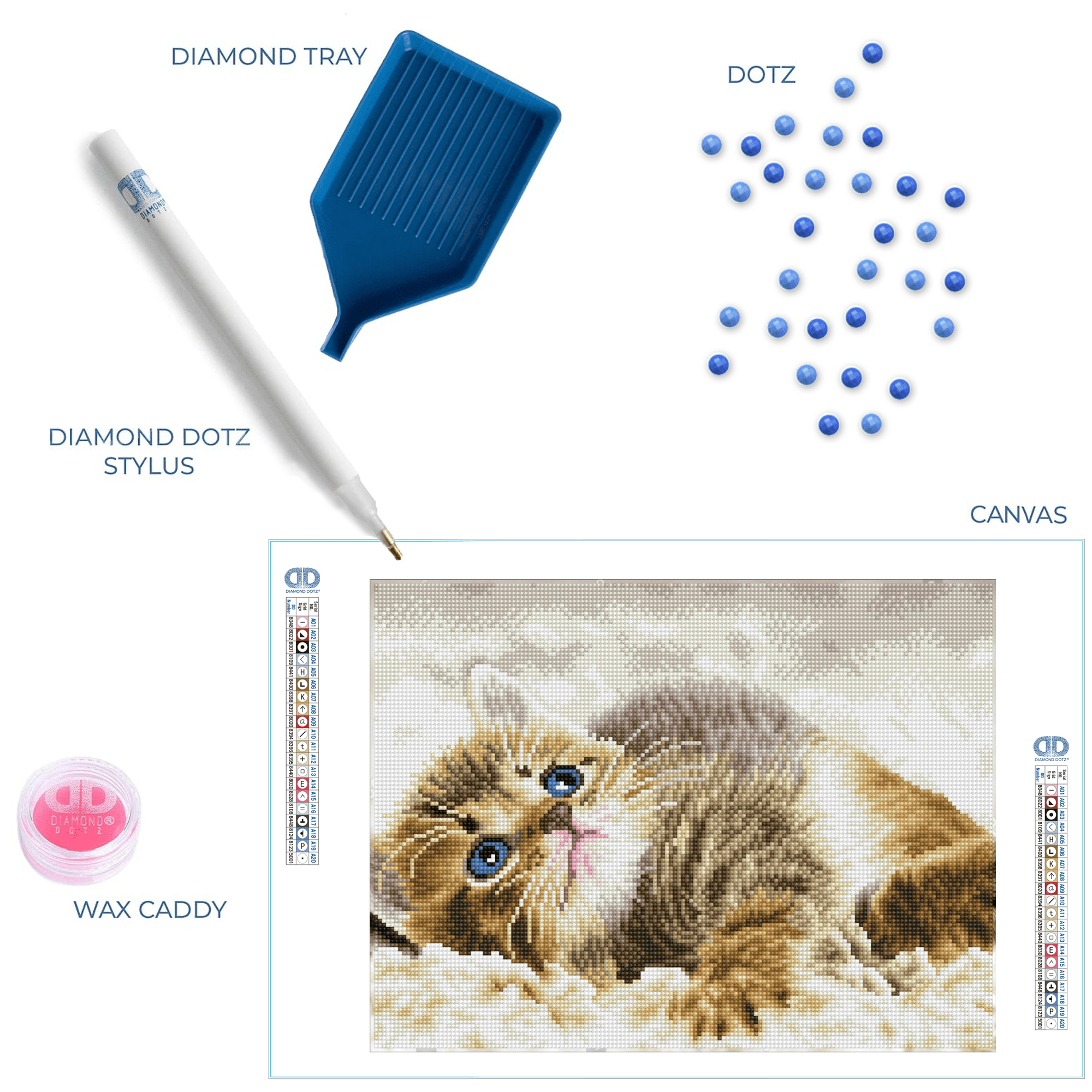 Diamond Dotz Baby Pie Cat Diamond Painting Kits for Adults - Diamond Art Kits a Relaxing Creative Craft Kit with Dotz Gems 12.2"x16.1"