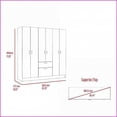 thumbnail image 6 of Armoires, Modern Black Wengue & White 1 Drawer 7 Door 8 Shelf | Wenge | Particle Board, 6 of 7