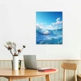 thumbnail image 2 of PIKWEEK  Blue Beach theme Modern Stretched and Framed Seascape 1 Panels  Canvas Prints Artwork Landscape Big Framed Canvas Wall Art for Home Decor And Living Room Decorations, 2 of 4