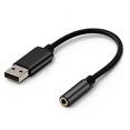 thumbnail image 2 of 5X USB to 3.5mm Headphone Jack Audio Adapter,External Stereo Sound Card for PC, Laptop,for ,(0.6 Feet,Black),5 x USB to audio jack Adapter,Black, 2 of 6
