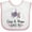 White and Pink, variant on Inktastic Gigi and Papa Love Me Unicorn Girls Baby Bib
