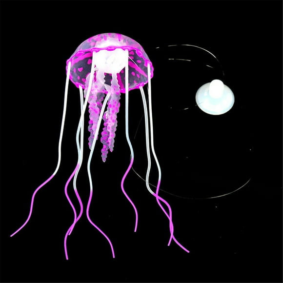 LSLJS Fish Tank Fluorescent Glowing Beauty Artificial Fake Jellyfish Ornament Aquarium