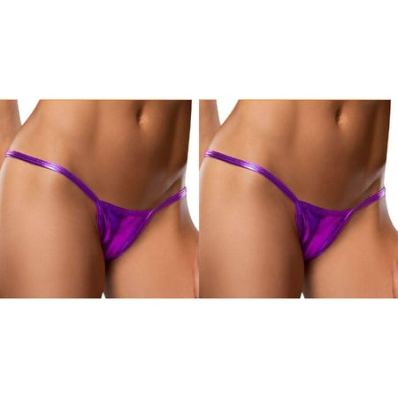 2 Pack Women Bare Imitation Leather Underpants Lingerie Lady Bikini Thongs Womens Lingerie Long Lace Robes for Women Lingerie Womens Lingerie Dress up Sheer Mesh Bodysuit for Women