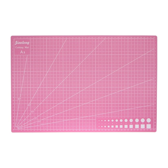 A3 Autorreparable Corte Alfombrilla 18"x12" Doble-Cara Artesanía Corte Tablero para Bricolaje Arte Trabajo Costura Corte, Rosa