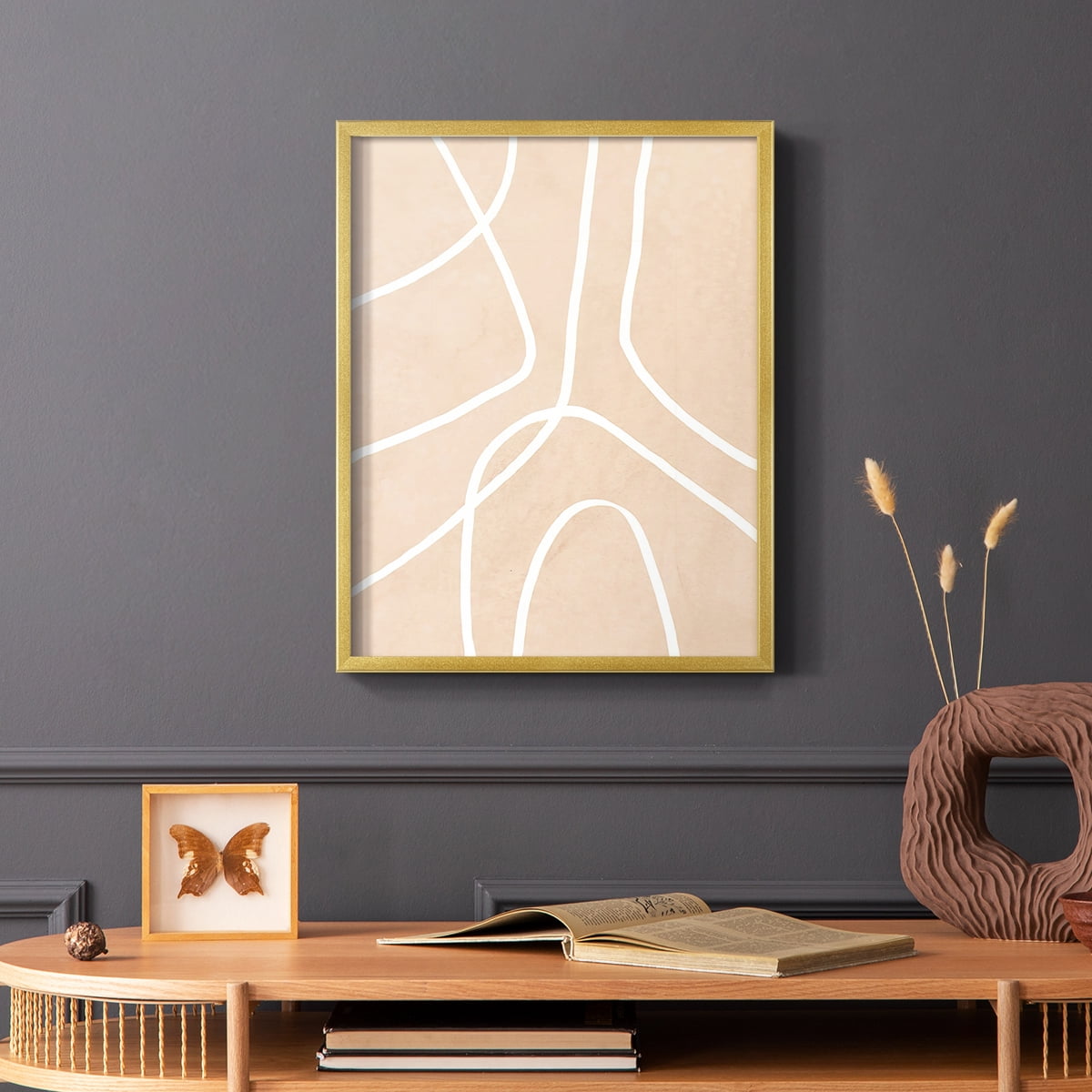 Clean Contour III in Paper Solid Wood 11 x 14 Framed Print