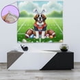 thumbnail image 4 of Happy Easter Hello Spring Saint Bernard Playing Football Tapestry St Dog Lover Wall Hanging Backdrop Home Decor - 13003, 4 of 5